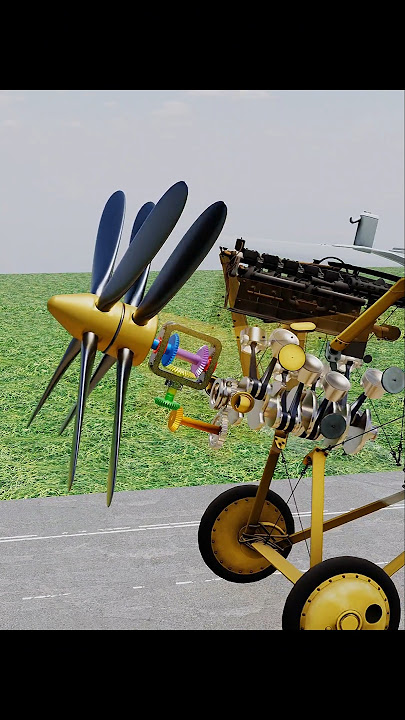 Genius Gear Mechanism: How Propellers Spin in Opposite Directions' #aviationengineering