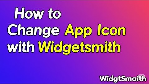 How to Change App Icon with Widgetsmith  How to Customize App Icons   Widget on iPhone
