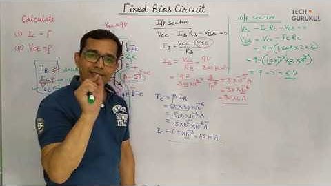 5. Numerical on Fixed Bias Circuit | Transistor Biasing in Hindi | Tech Gurukul by Dinesh Arya