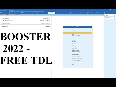 Tally Booster 2022 - Free TDL - Gift from Frontier Softech