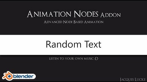 Random Text - Animation Nodes Tutorial [partially deprecated]