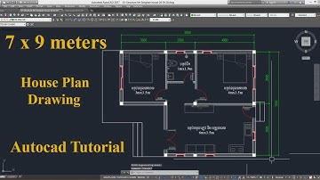 House plan drawing 2d AutoCAD