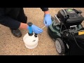 Changing your mower's engine oil