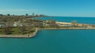 Jackson Park Inner Harbor Chicago (drone)