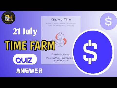 Time farm Answer today | What date did Tesla announce its investment in Bitcoin? 21 july Oracle