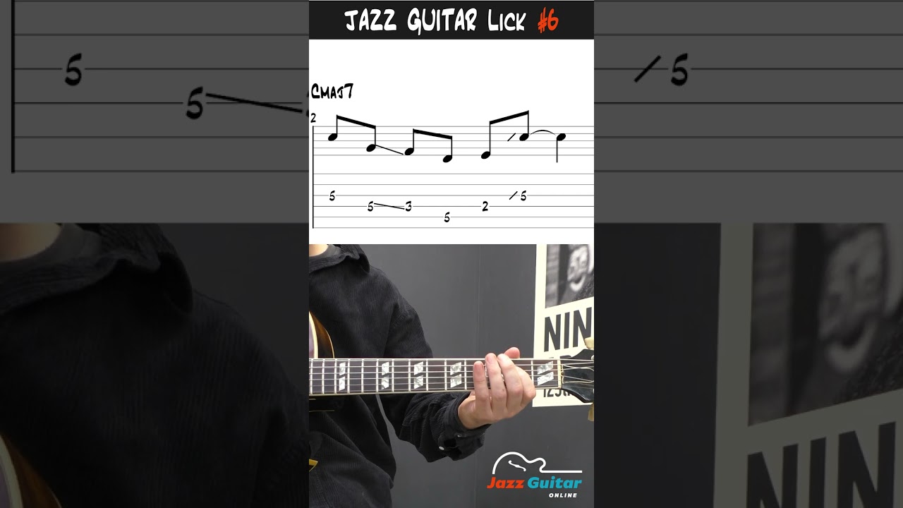 Jazz Guitar Lick 6 - Wes Montgomery Blues Cliché (ii V I in C Major)