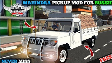 Mahindra pickup mod for bussid | new car mod for bus simulator Indonesia | new car mod for bussid