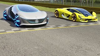 Mercedes-Benz Vision AVTR vs Lamborghini Terzo Millennio at Monza Full Course