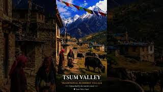 A breathtaking village view of tsum Valley Nepal - A Himalayan paradise you’ve never heard of.