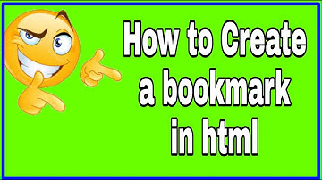 How to create a bookmark in html | Create bookmark link in html for beginner | Create attribute |