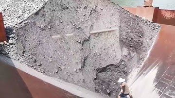 Ship Unloading Soil - A Mountain Is Collapsing #satisfying #sand