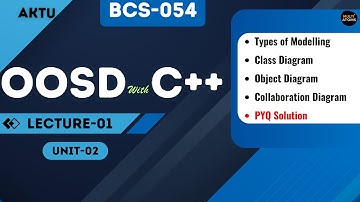 Lec-2.1 | Object Oriented System Design with C++ | Unit-2 | BCS-054 | OOSD C++ 3rd Year | Aktu Exams
