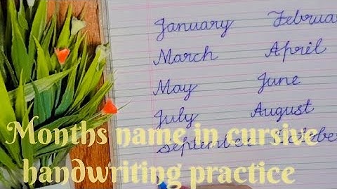 How to write Months name in Cursive Handwriting l Cursive Handwriting practice 