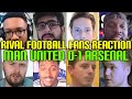 Rival football fans reaction to man united 01 arsenal  fans channel