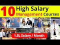 Top 10 High Salary Management Courses || Management Jobs In India, Canada, Dubai