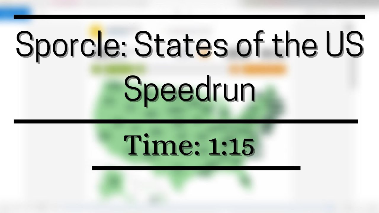 Sporcle find the us states no outlines minefield quiz speedrun 1 15
