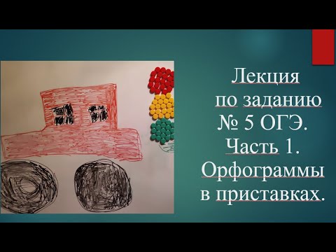 Лекция по заданию № 5 ОГЭ по русскому языку  Часть 1 приставки
