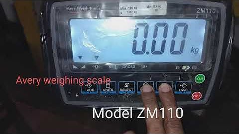 Avery weighing scale ZM110 calibration