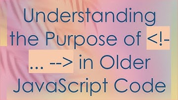 Understanding the Purpose of !-... -- in Older JavaScript Code