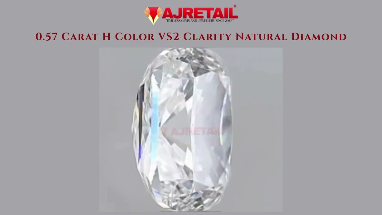 💎 Graceful 0.57 Carat H Color VS2 Clarity Natural Diamond 