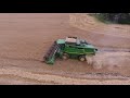 COMBINES IN THE MUD - JOHN DEERE T670i + T660 a TATRA 815  HARVEST BARLEY.