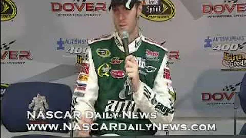 NASCAR At Dover: Dale Earnhardt Jr. meets with the...