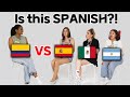 Spanish, Mexican, Argentinian guessed The Hardest Colombian words!!
