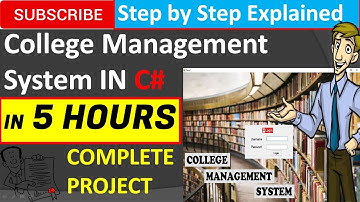 College Management System in Csharp (C#,Visual Studio, MsSQL Server) Complete Project (Step by Step)