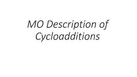 MO description of cycloadditions