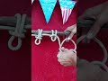 Triple Hook-Knot Hack. Hands tying 3 hook knots#garageorg #workshophacks #toolstorage #garagestorage