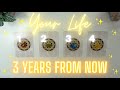 ⭐️YOUR LIFE 3 YEARS FROM NOW⭐️ Location, Relationships, Wealth & more! 🌎 TIMELESS Pick a Card 🌈✨