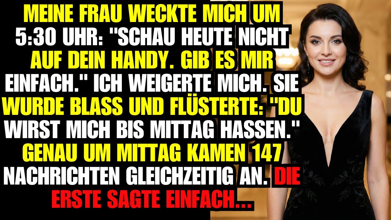 Meine Frau weckte mich um 5:30 Uhr: 