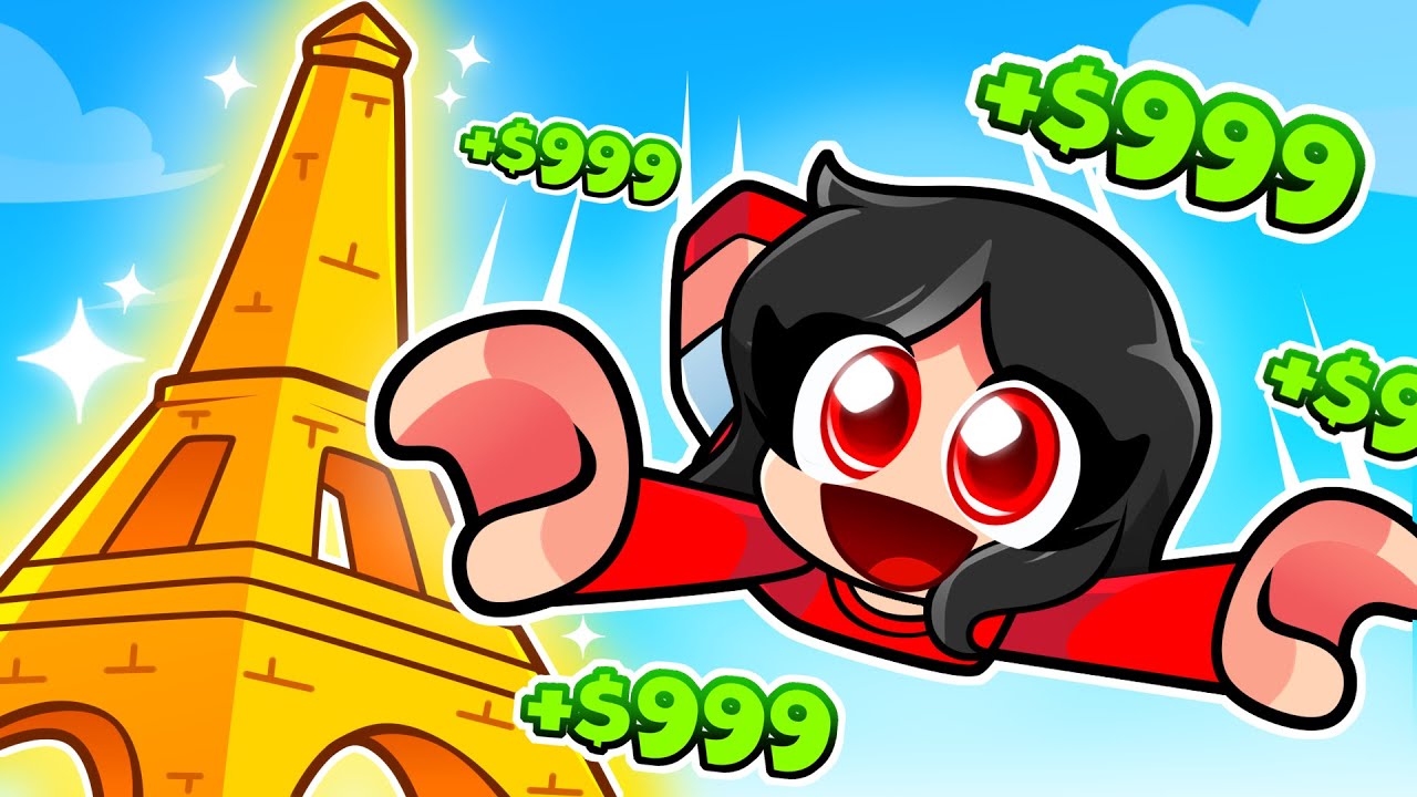 Fiquei MILIONÁRIA PULANDO de uma TORRE no ROBLOX!