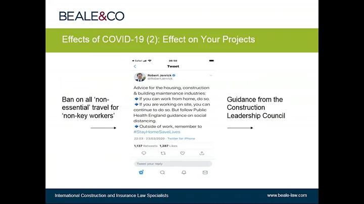 Beale & Co webinar - COVID 19: Mitigating Impacts on Construction Projects - 30.03.20