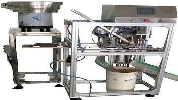 semi automatic spout bags filling capping machine filler capper llenado de bolsas caño tapado