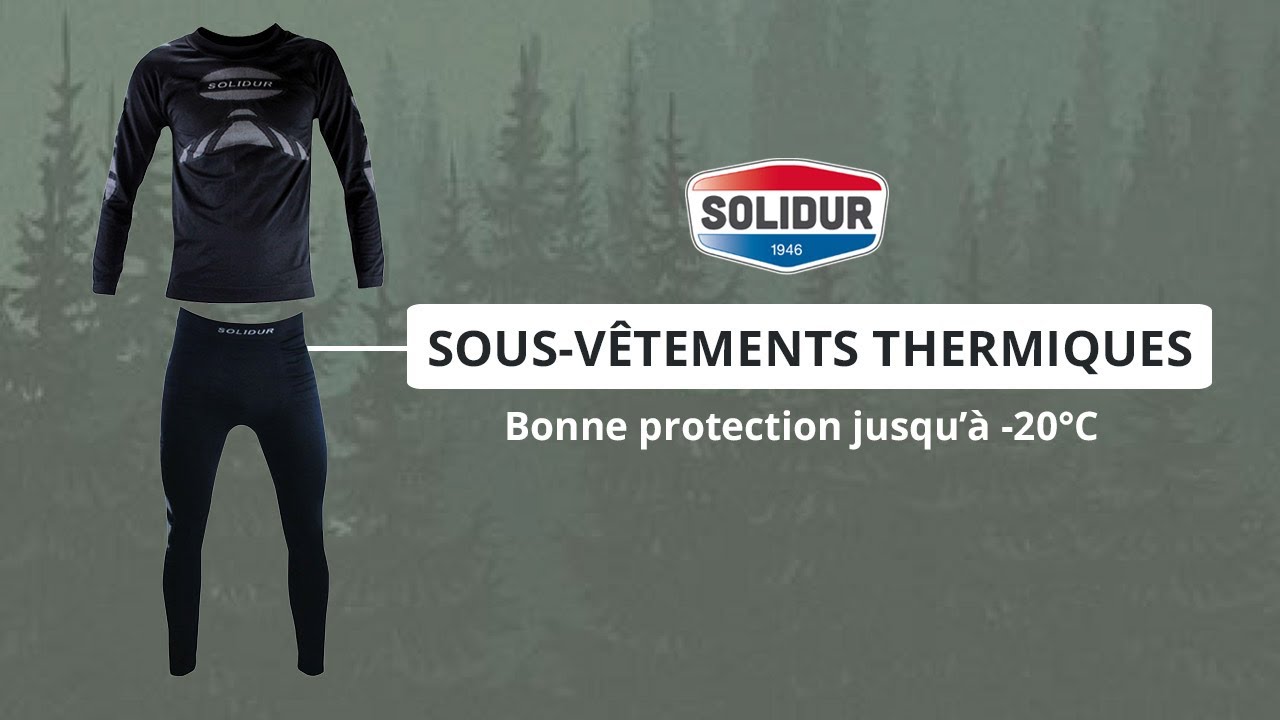 Sous-vêtement thermique pour Homme, Protection -30°C