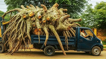 Creative Woodworking: Turning a Massive Tree Root into a Rustic, One-of-a-Kind Table