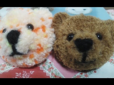 ポンポンメーカーでくまさん作ってみた(´▽`)ノ