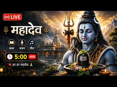🔴 आज 5 बजे LIVE 🙏 महादेव की ये कथा जरूर सुनना… अंत में शिव भजन भी ❤️🔱