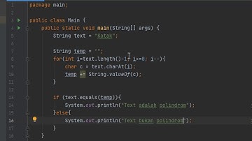 Palindrome Java - Mengecek Apakah Kata/Kalimat Termasuk Palindrome atau Bukan