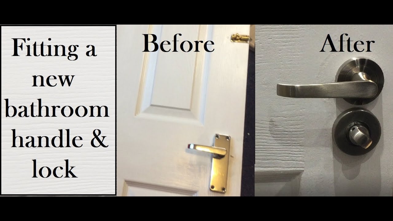 Fitting A New Bathroom Handle And Lock You - How To Fit Bathroom Handle With Lock