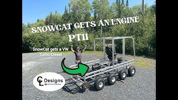 Mounting the Volkswagen 1.9L Diesel  | Mini Snowcat build PT11 - Amphibious Track Vehicle Build