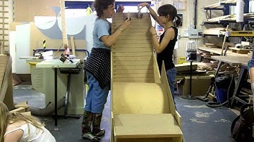 Testing cars made from LEGO on ramps