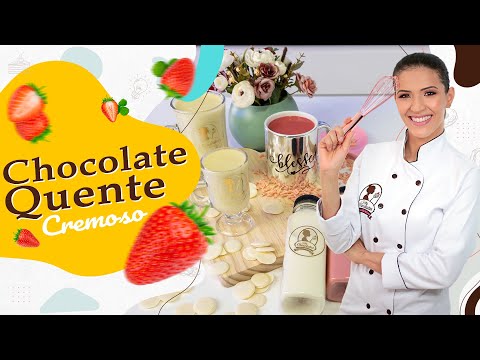 Vídeo: Chocolate Branco Quente Com Morangos