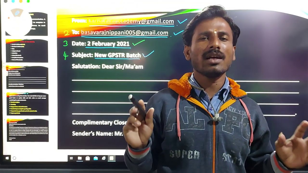 Email Writing GPSTR English