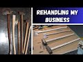 Rehandling axes and sledges.