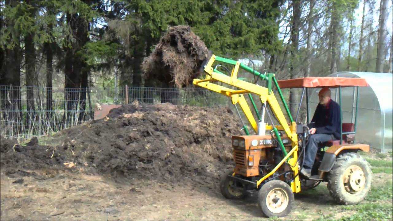 Синтай 120 погрузка навоза куном