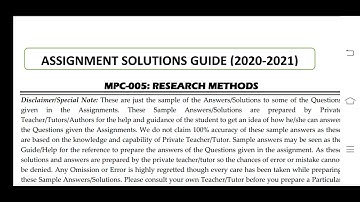 MPC 005 Ignou Solved Assignment 2020-21