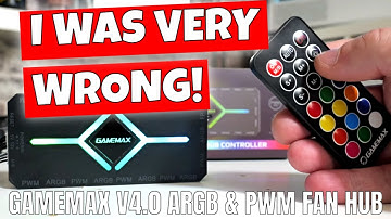 Add More Fans & RGB ARGB PWM Fan Hub With Remote Control Gamemax V4.0 RGB Controller