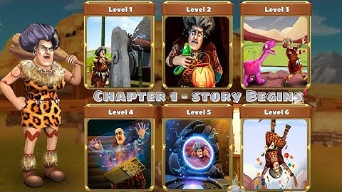 Scary Teacher Stone Age | Story Begins Level 1-6 Gameplay Walkthrough (iOS Android)